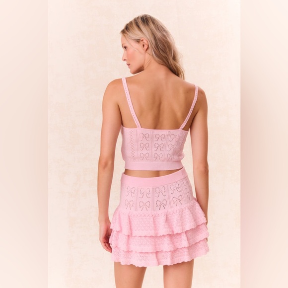 LOVESHACKFANCY Fane Bow Pointelle Tank Top, brand new with tags, never worn. - Picture 6 of 15